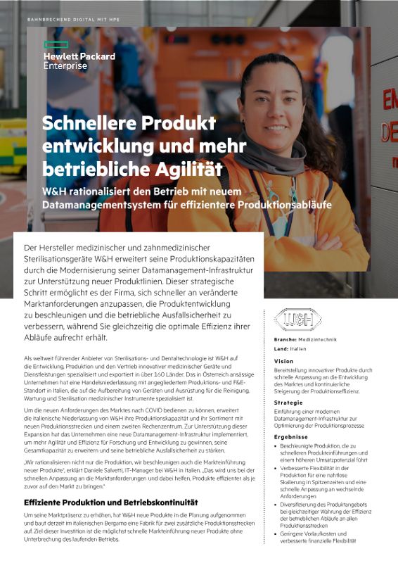 Schnellere Produktentwicklung und mehr betriebliche Agilität – W&H thumbnail