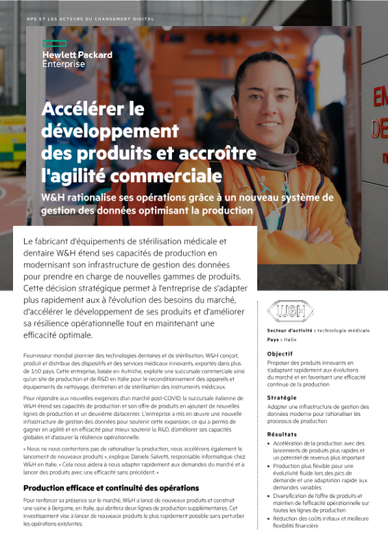 Accélérer le développement des produits et accroître l'agilité commerciale – W&H thumbnail