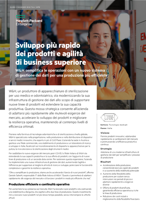 Sviluppo più rapido dei prodotti e agilità di business superiore - W&H thumbnail