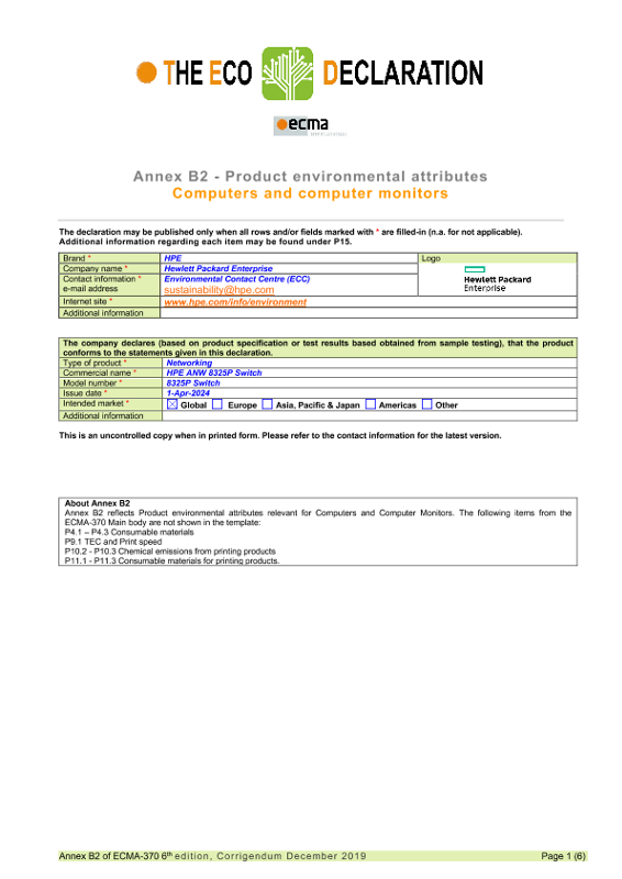 Switch – 8325P Model (S4A48A) thumbnail