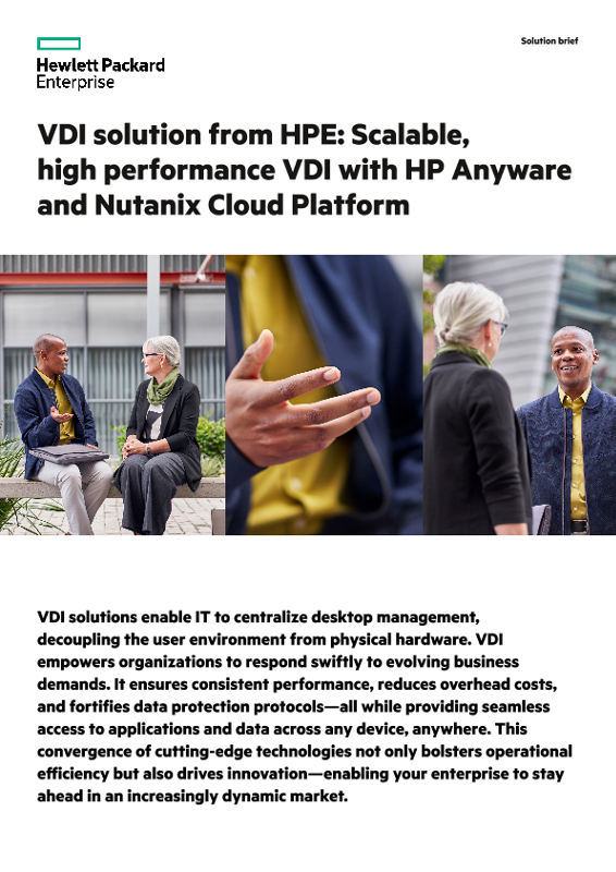 VDI solution from HPE – Scalable, high performance VDI with HP Anyware and Nutanix Cloud Platform thumbnail