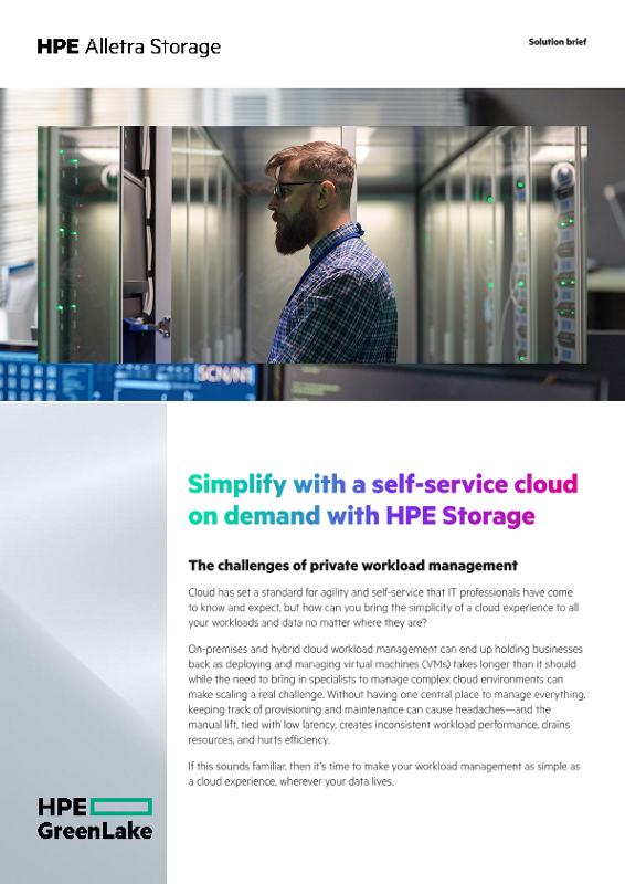 Simplify with a self-service cloud on demand with HPE Storage thumbnail