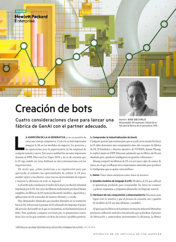 Creación de bots: cuatro consideraciones clave para lanzar una fábrica de GenAI con el partner adecuado: un artículo de The Doppler thumbnail