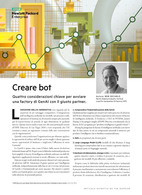 Creare bot – Quattro considerazioni chiave per avviare una factory di GenAI con il giusto partner – un articolo di The Doppler thumbnail