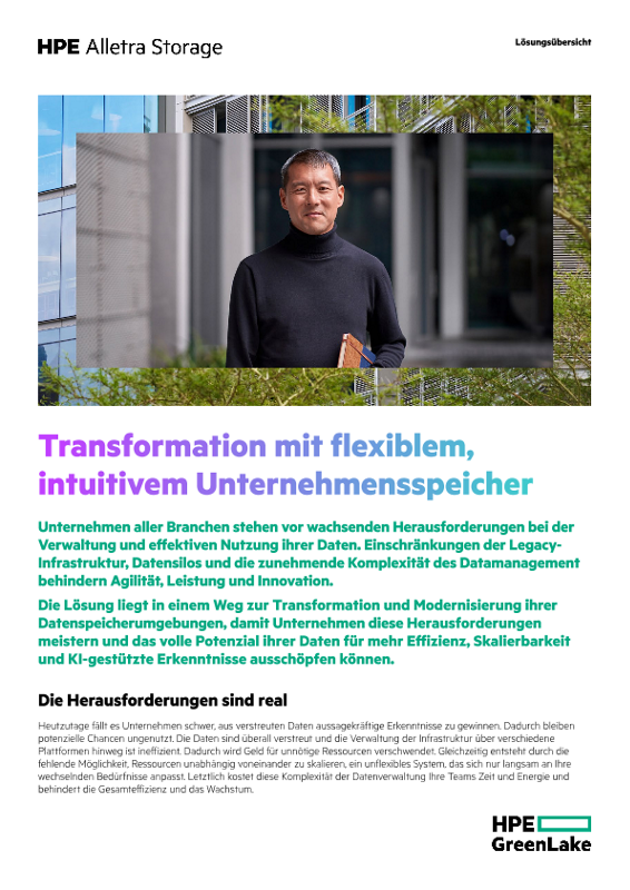 Transformation mit flexiblem, intuitivem Unternehmensspeicher thumbnail