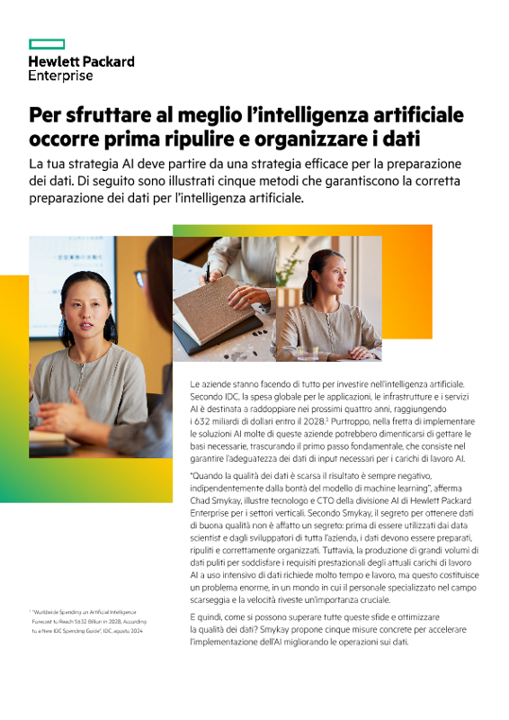 Per sfruttare al meglio l'intelligenza artificiale occorre prima ripulire e organizzare i dati thumbnail