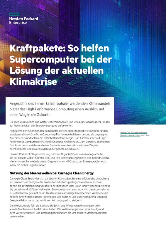Kraftpakete – So helfen Supercomputer bei der Lösung der aktuellen Klimakrise thumbnail