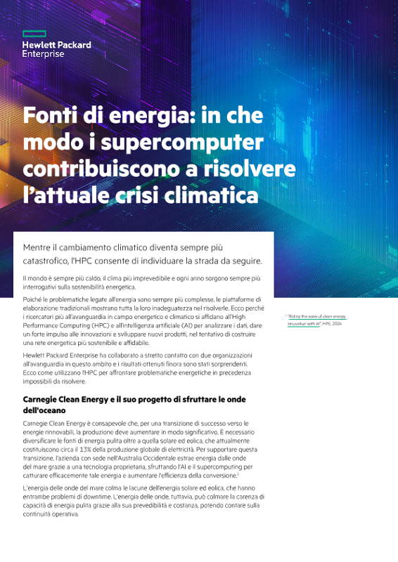 Fonti di energia: in che modo i supercomputer contribuiscono a risolvere l’attuale crisi climatica thumbnail