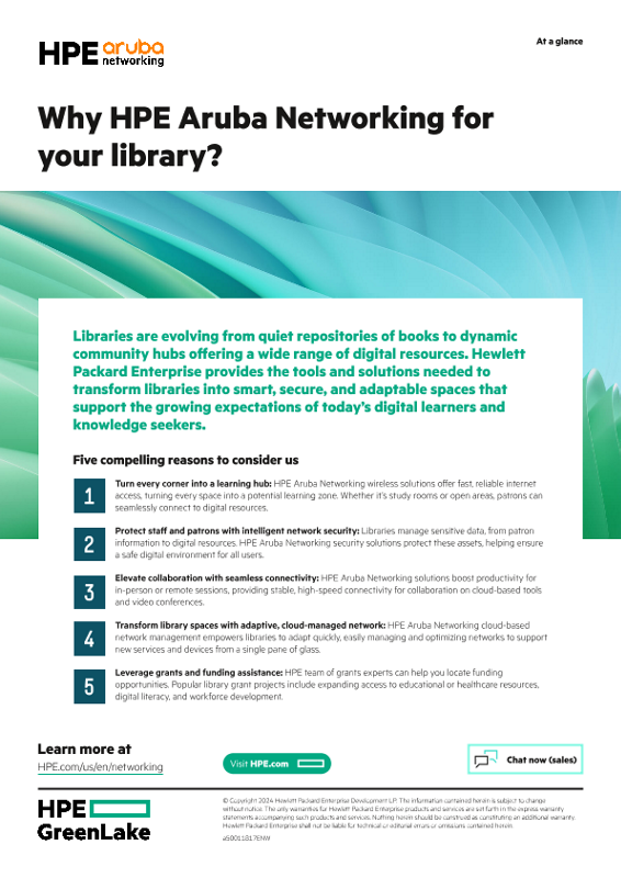 Why HPE Aruba Networking for your library? thumbnail