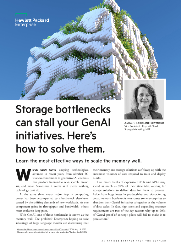 Storage bottlenecks can stall your GenAI initiatives. Here’s how to solve them – an article from The Doppler thumbnail