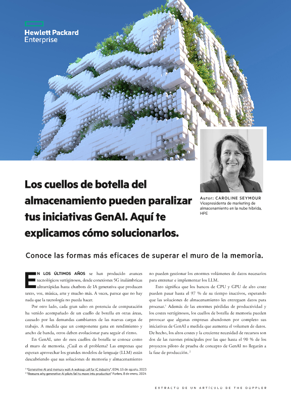 Los cuellos de botella del almacenamiento pueden paralizar tus iniciativas GenAI. Aquí explicamos cómo solucionarlos: un artículo de The Doppler thumbnail