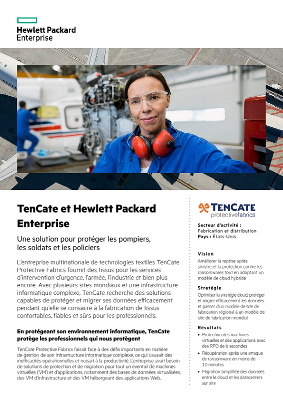 TenCate et Hewlett Packard Enterprise – Une solution pour protéger les pompiers, les soldats et les policiers thumbnail