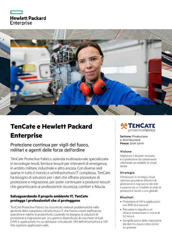 TenCate e Hewlett Packard Enterprise: protezione continua per vigili del fuoco, militari e agenti delle forze dell'ordine thumbnail