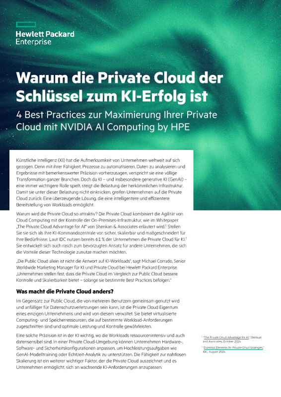 Warum die Private Cloud der Schlüssel zum KI-Erfolg ist thumbnail