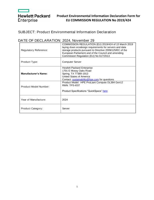 HPE ProLiant Compute DL384 Gen12 thumbnail