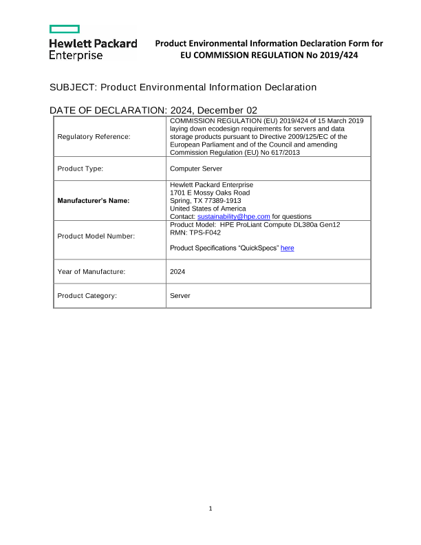 HPE ProLiant Compute DL380a Gen12 thumbnail