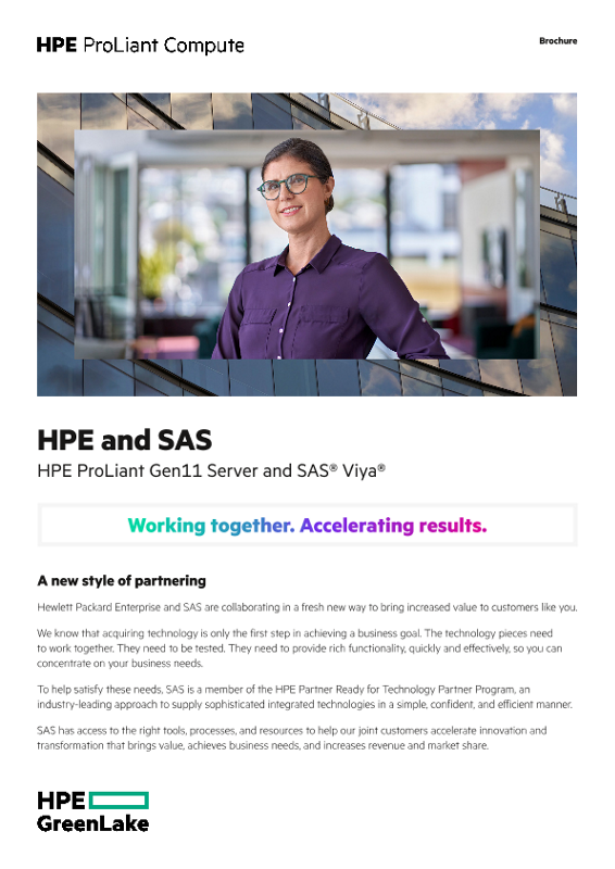 HPE and SAS – HPE ProLiant Gen11 Server and SAS Viya thumbnail