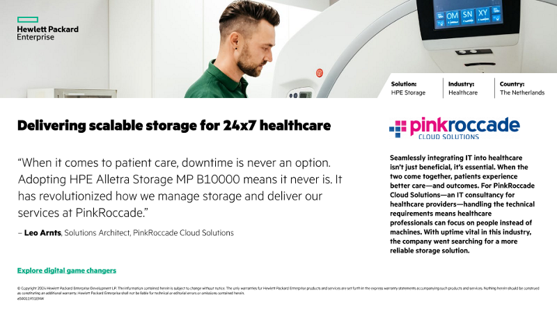 Delivering scalable storage for 24x7 healthcare – PinkRoccade thumbnail
