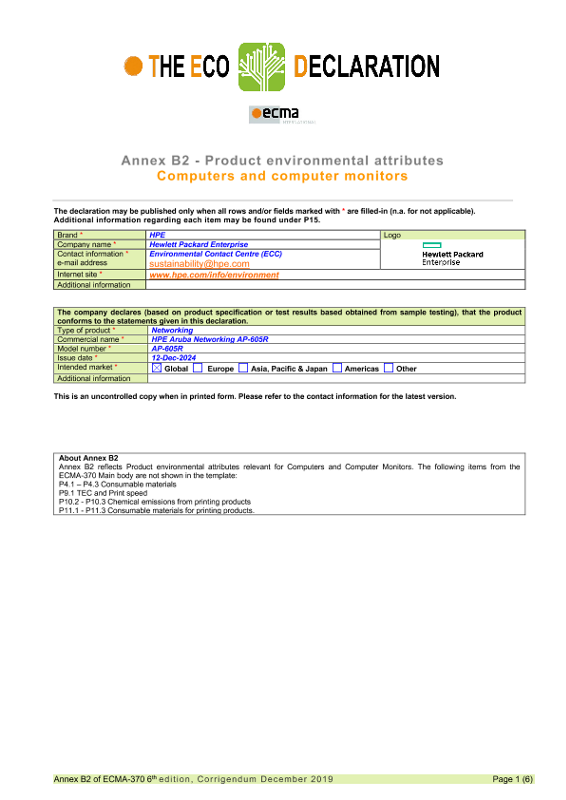 Access Point – 605R model (R8N10A) thumbnail