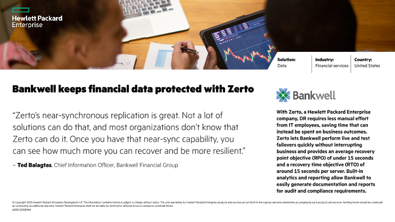 Bankwell keeps financial data protected with Zerto thumbnail