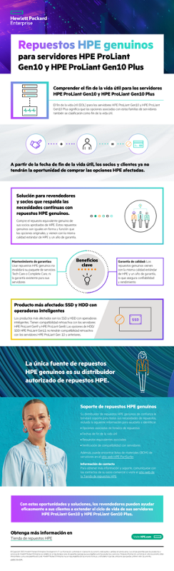 Repuestos HPE genuinos para servidores HPE ProLiant Gen10 y HPE ProLiant Gen10 Plus thumbnail