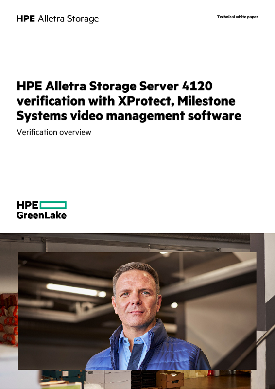 HPE Alletra Storage Server 4120 verification with XProtect, Milestone Systems video management software thumbnail