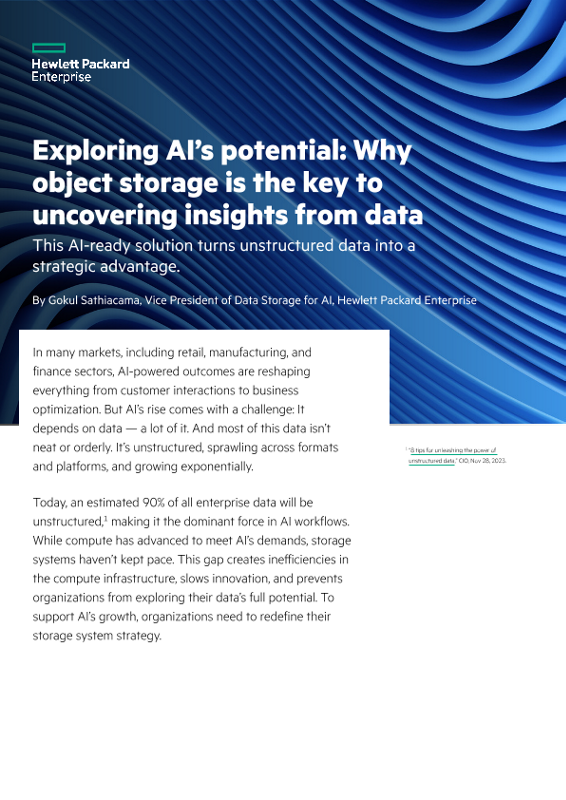 Exploring AI’s potential – Why object storage is the key to uncovering insights from data thumbnail