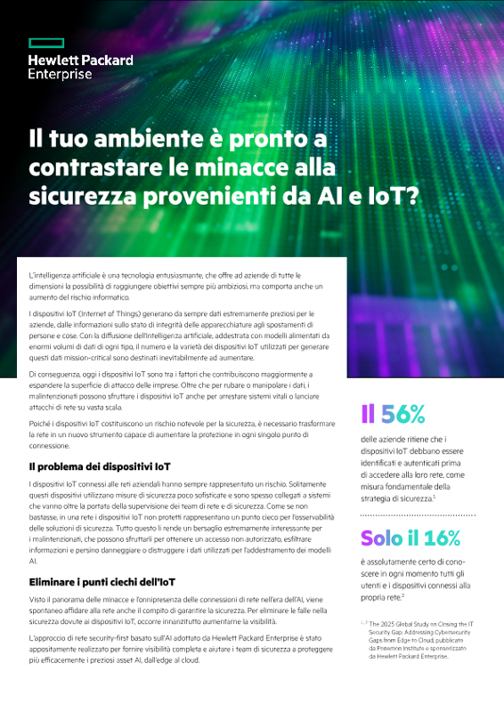 Il tuo ambiente è pronto a contrastare le minacce alla sicurezza basate sull’AI e sulla IoT? thumbnail