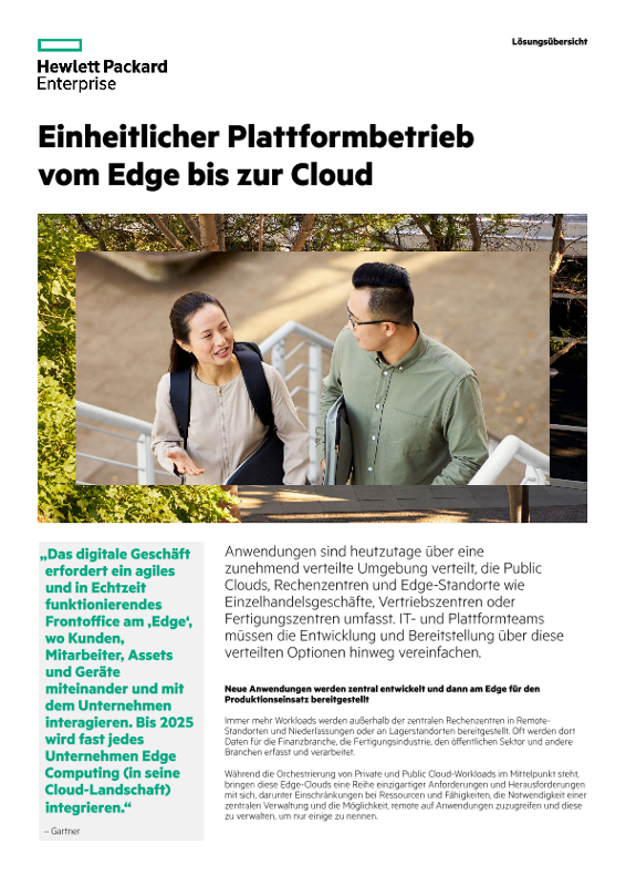 Einheitlicher Plattformbetrieb vom Edge bis zur Cloud thumbnail