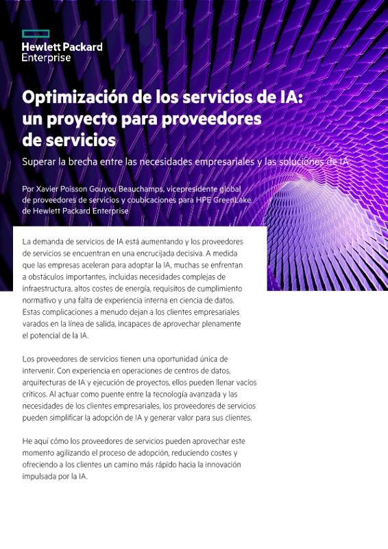 Optimización de los servicios de inteligencia artificial: un proyecto para proveedores de servicios thumbnail