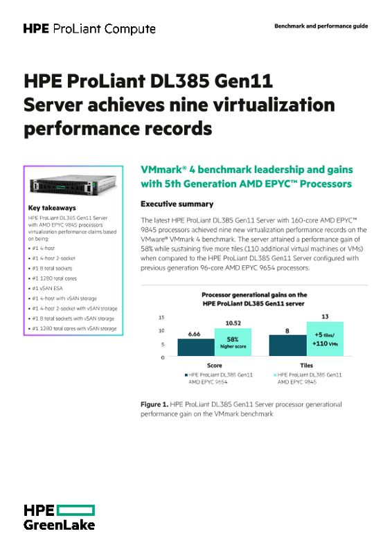 HPE ProLiant DL385 Gen11 achieves nine virtualization performance records thumbnail