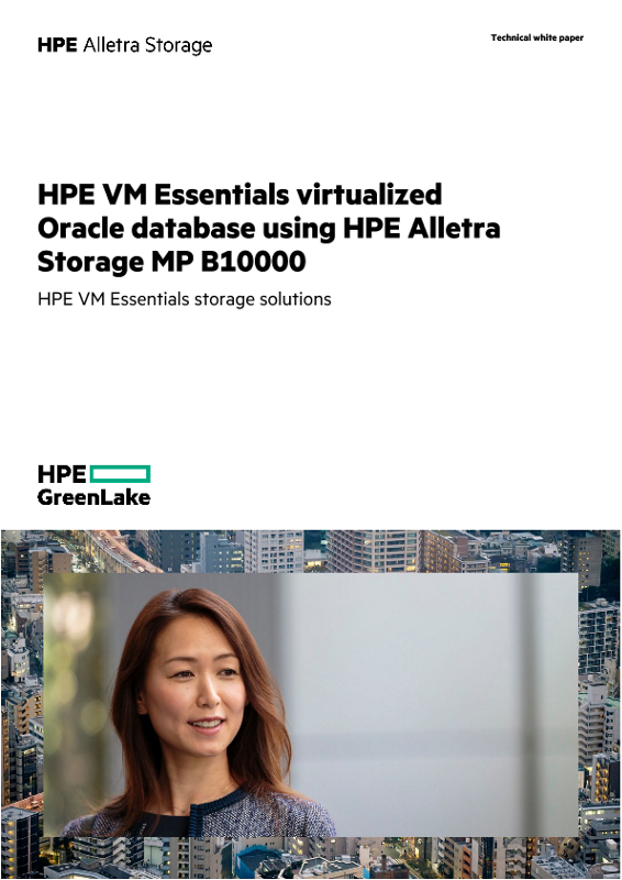 HPE VM Essentials virtualized Oracle database using HPE Alletra Storage MP B10000 thumbnail