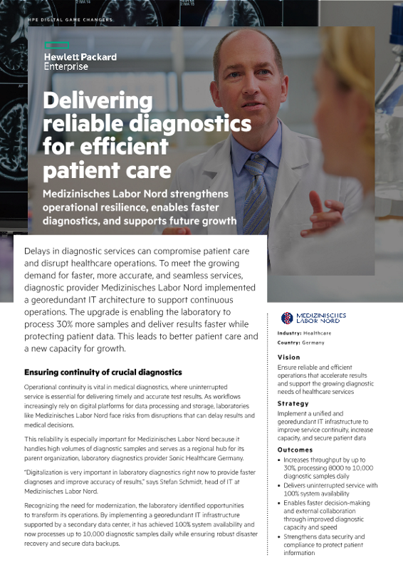Delivering reliable diagnostics for efficient patient care – Medizinisches Labor Nord thumbnail