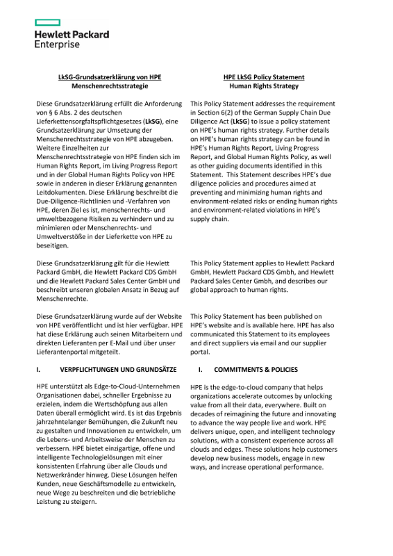 HPE LkSG Policy Statement thumbnail