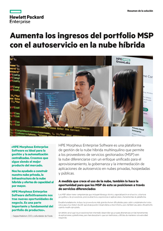 Aumenta los ingresos del portfolio MSP con el autoservicio en la nube híbrida thumbnail