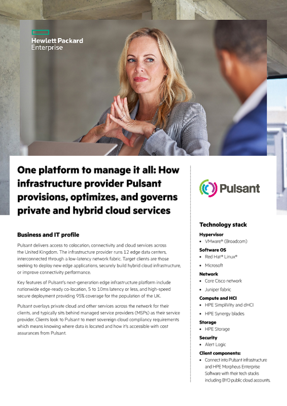 One platform to manage it all – How infrastructure provider Pulsant provisions, optimizes, and governs private and hybrid cloud services – Pulsant thumbnail