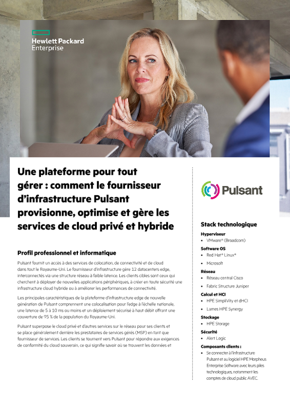 Une plateforme pour tout gérer – Comment le fournisseur d’infrastructure Pulsant provisionne, optimise et gère les services de cloud privé et hybride – Pulsan thumbnail