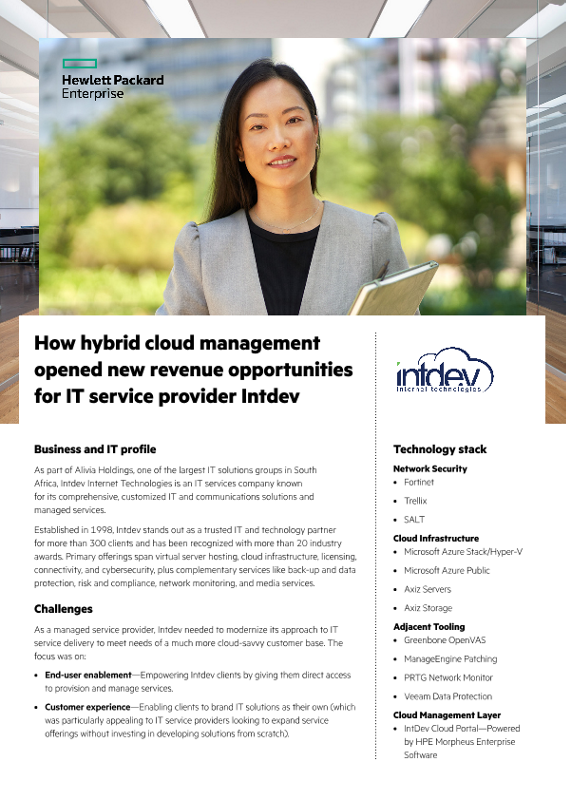 How hybrid cloud management opened new revenue opportunities for IT service provider Intdev thumbnail