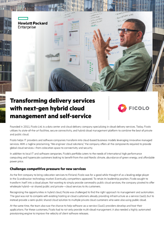 Transforming delivery services with next-gen hybrid cloud management and self-service thumbnail