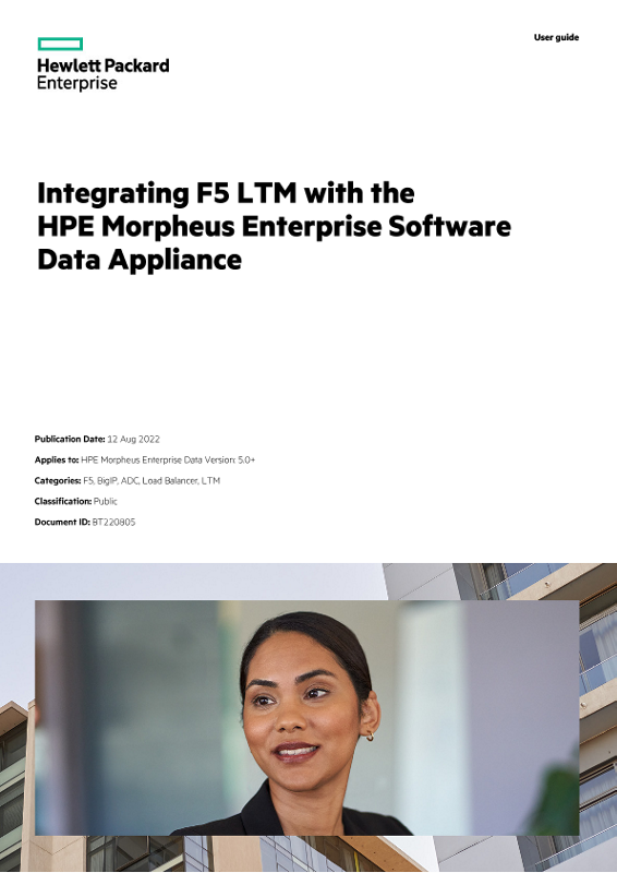 Integrating F5 LTM with the HPE Morpheus Enterprise Software Data Appliance thumbnail
