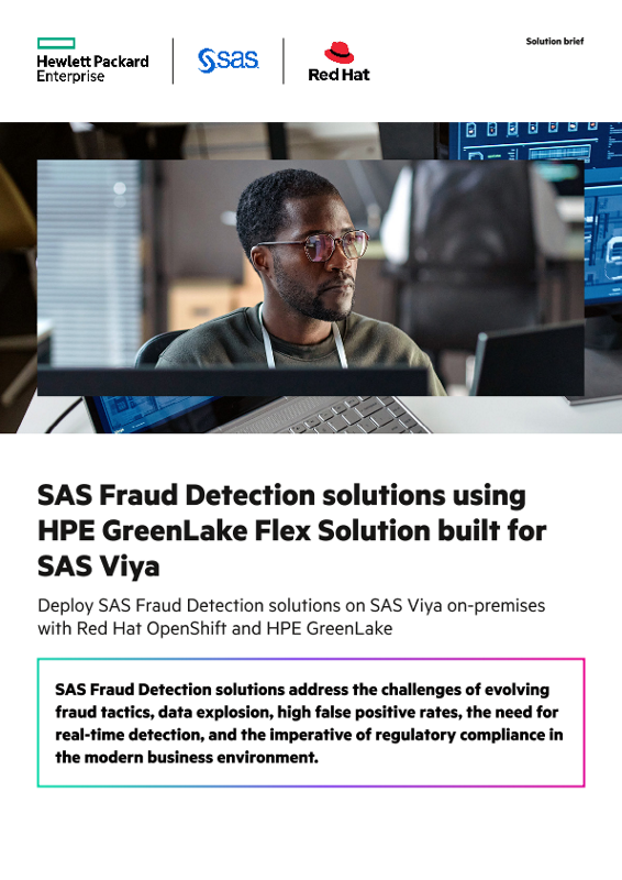 SAS Fraud Detection solutions using HPE GreenLake Flex Solution built for SAS Viya thumbnail