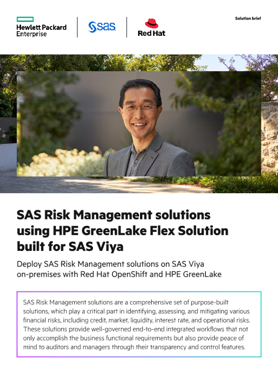 SAS Risk Management solutions using HPE GreenLake Flex Solution built for SAS Viya thumbnail