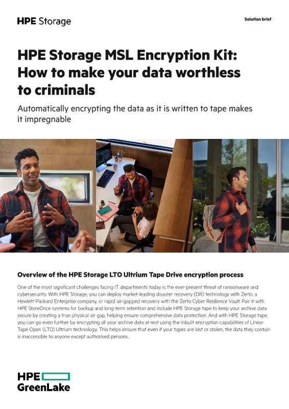 HPE Storage MSL Encryption Kit – How to make your data worthless to criminals thumbnail