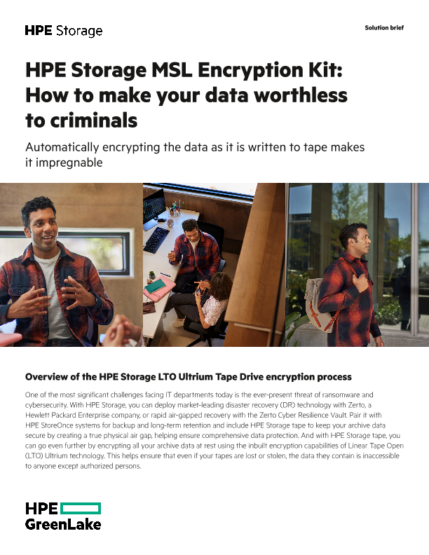 HPE Storage MSL Encryption Kit – How to make your data worthless to criminals thumbnail