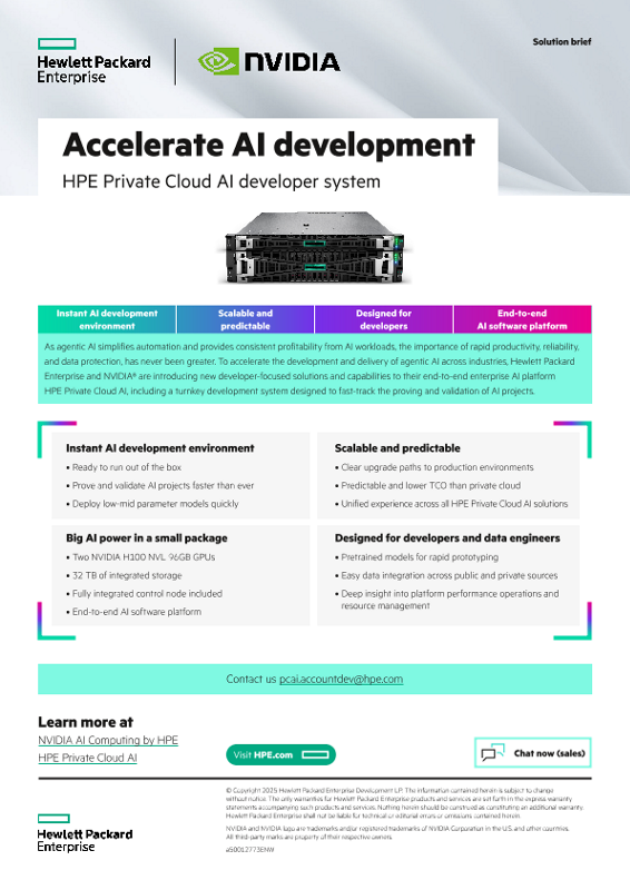 Accelerate AI development with HPE Private Cloud AI developer system thumbnail