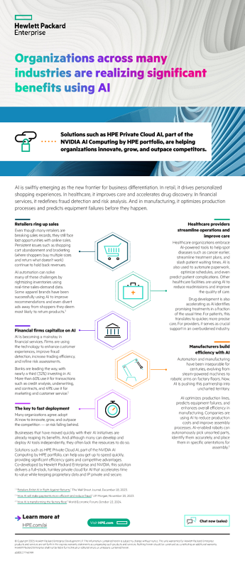 Organizations across many industries are realizing significant benefits using AI thumbnail
