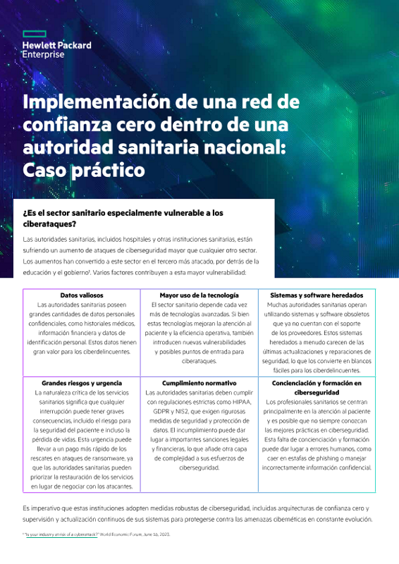 Implementación de una red de confianza cero dentro de una autoridad sanitaria nacional: Caso práctico thumbnail