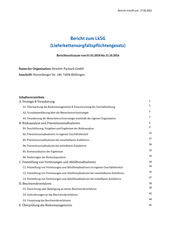 2024 Bericht zum LkSG - Hewlett-Packard GmbH thumbnail