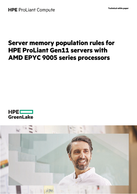 Server memory population rules for HPE ProLiant Gen11 servers with AMD EPYC 9005 series processors thumbnail