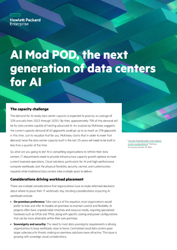 AI Mod POD, the next generation of data centers for AI thumbnail